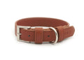 Luxury Vegan Leather Dog Collar | Eco-Friendly, Water-Resistant | Brown