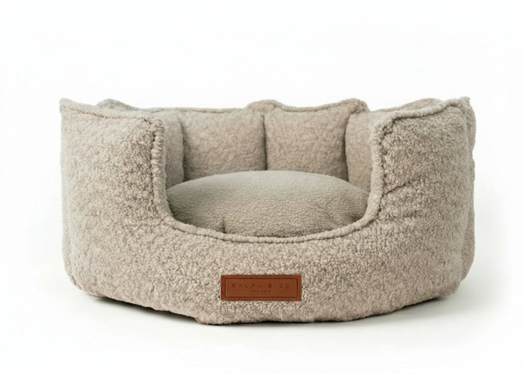 Luxury Boucle Dog Bed | Orthopaedic, High Wall | The Cotswold | The Hound & Dane
