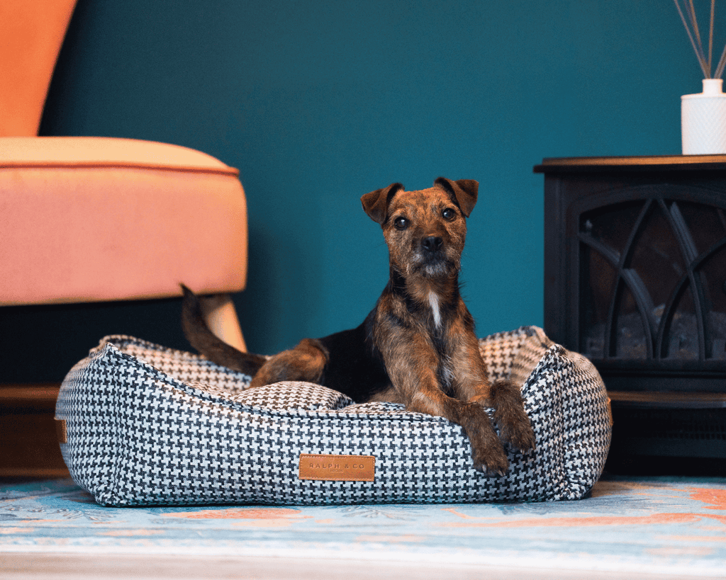 Luxury Houndstooth Dog Bed | Orthopaedic, Washable | The Kensington | The Hound & Dane