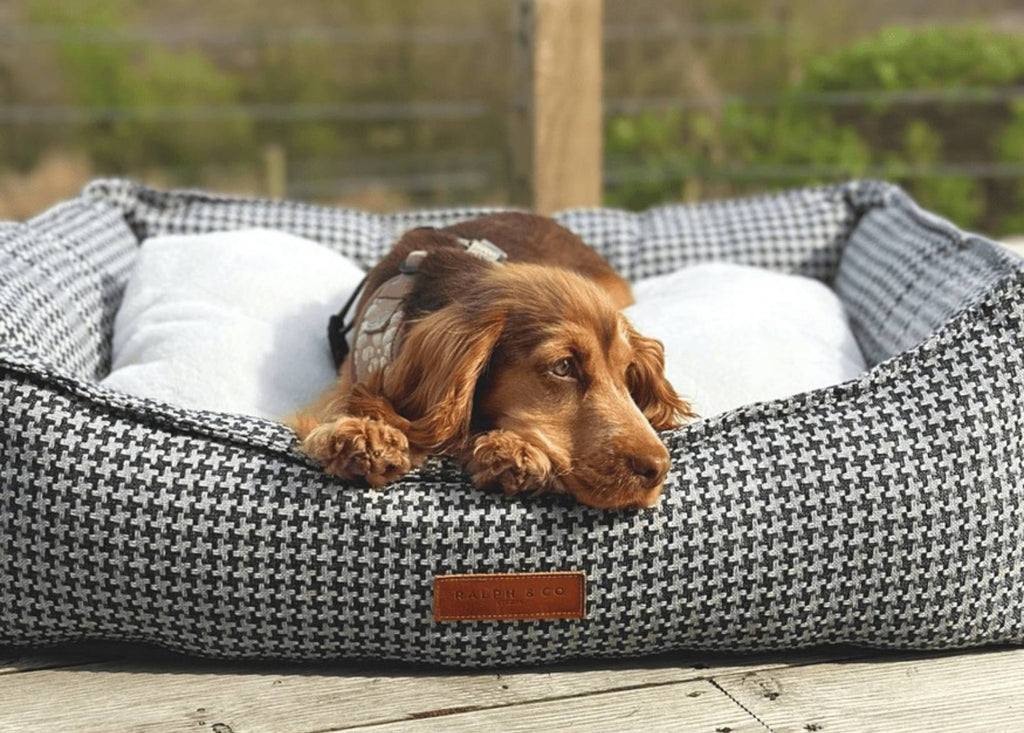 Luxury Houndstooth Dog Bed | Orthopaedic, Washable | The Kensington | The Hound & Dane