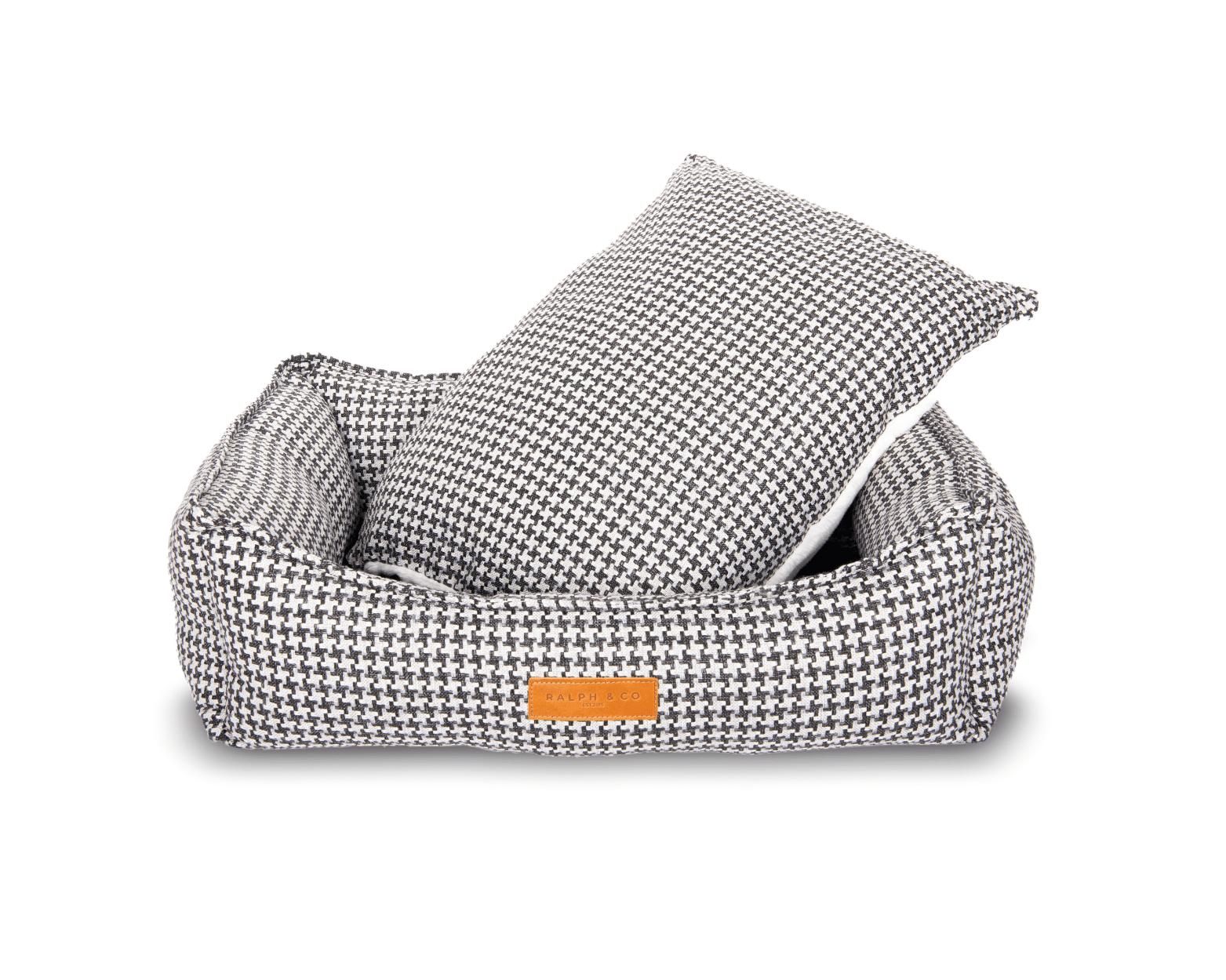 Luxury Houndstooth Dog Bed | Orthopaedic, Washable | The Kensington | The Hound & Dane