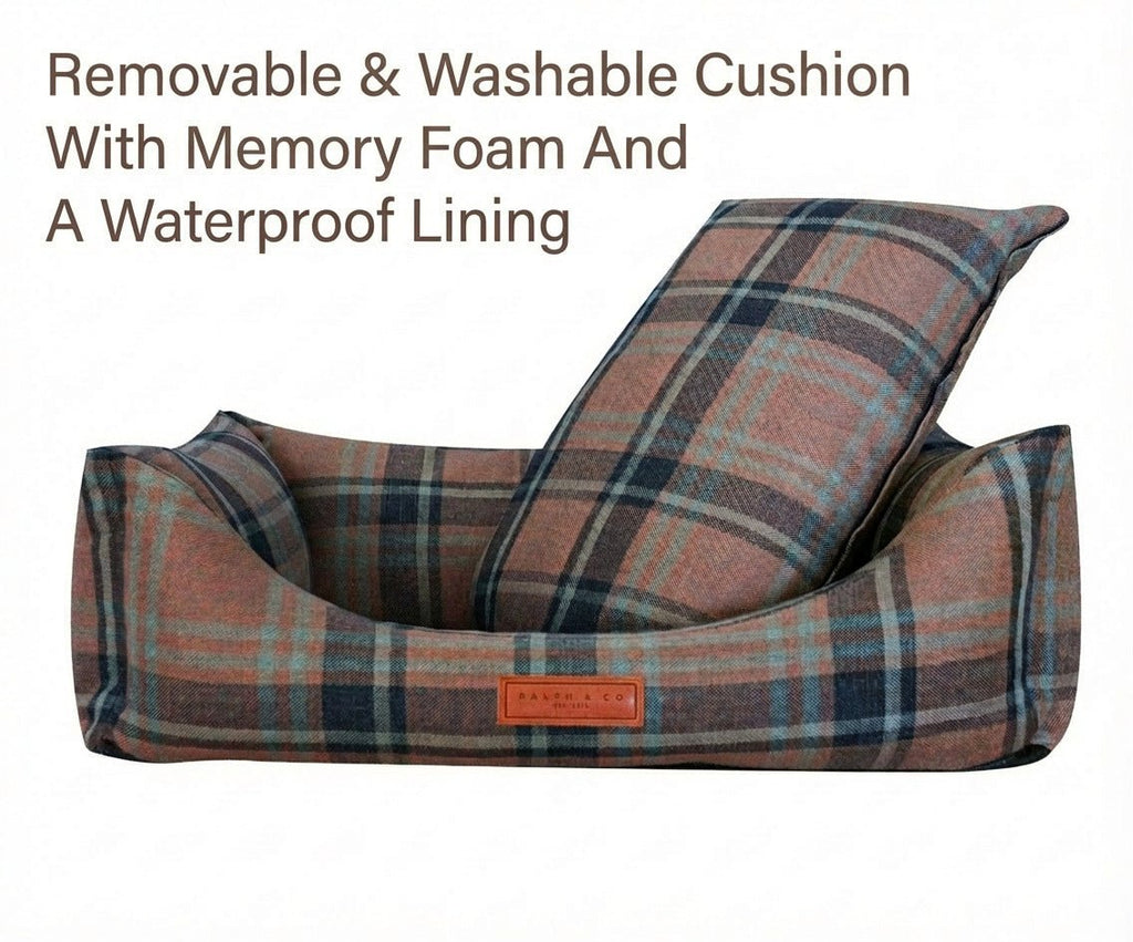 Luxury Tartan Dog Bed | Memory Foam, Washable | The Marlow | The Hound & Dane